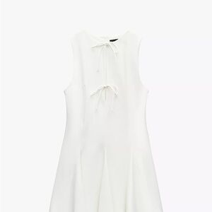 Zara White Sleeveless Dress